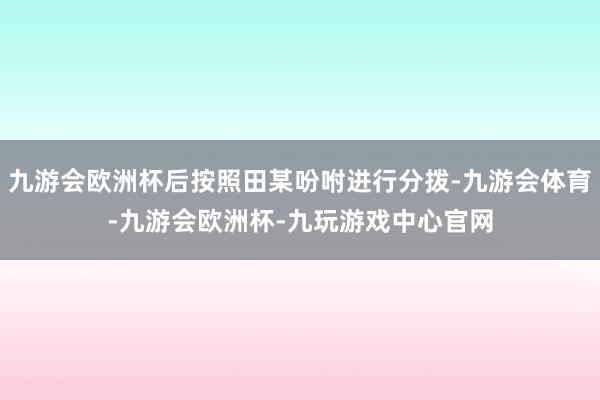 九游会欧洲杯后按照田某吩咐进行分拨-九游会体育-九游会欧洲杯-九玩游戏中心官网