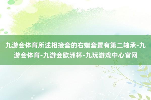 九游会体育所述相接套的右端套置有第二轴承-九游会体育-九游会欧洲杯-九玩游戏中心官网