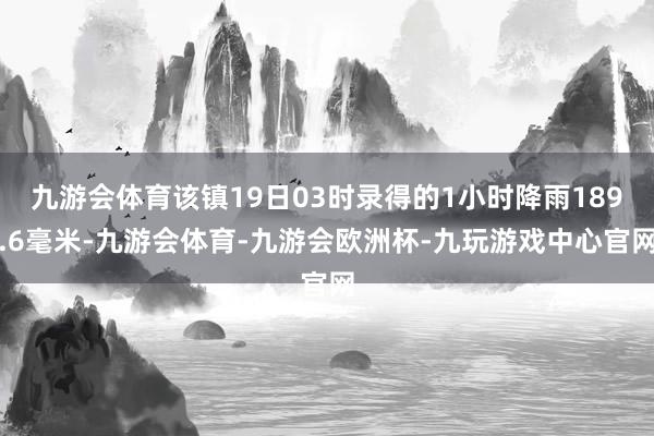 九游会体育该镇19日03时录得的1小时降雨189.6毫米-九游会体育-九游会欧洲杯-九玩游戏中心官网