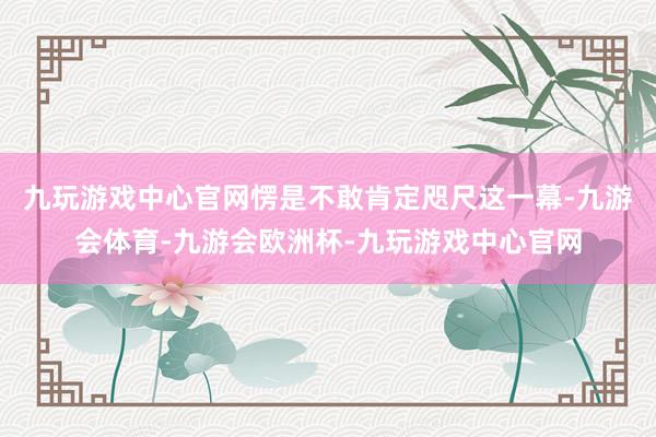 九玩游戏中心官网愣是不敢肯定咫尺这一幕-九游会体育-九游会欧洲杯-九玩游戏中心官网