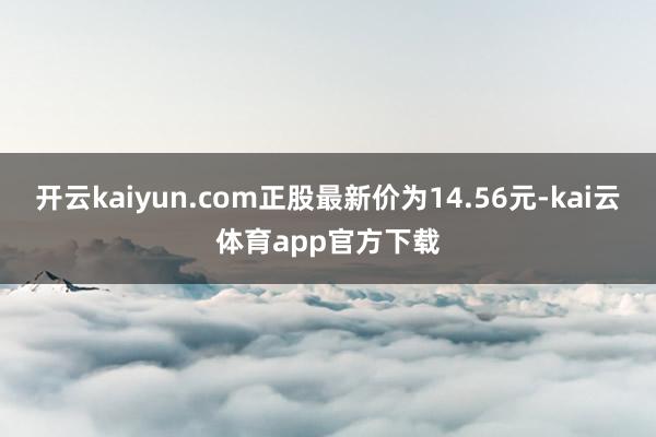 开云kaiyun.com正股最新价为14.56元-kai云体育app官方下载