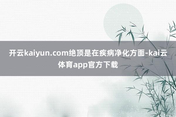 开云kaiyun.com绝顶是在疾病净化方面-kai云体育app官方下载